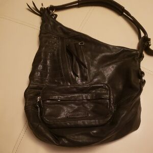 Black Leather Shoulder Bag